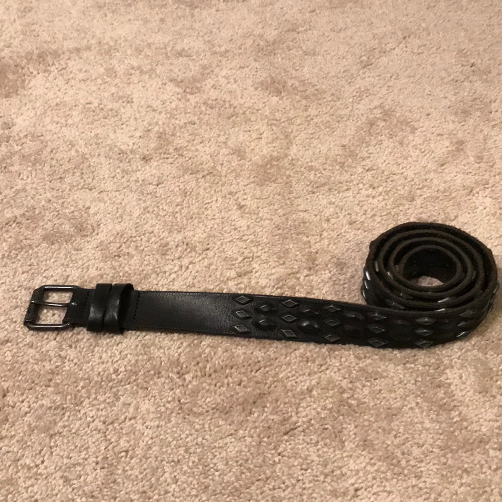 Men’s Diesel belt, black with metal rivets 38 inch